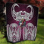 Manly Warringah Sea Eagles Rugby Quilt Polynesian Tribal Eagle Warrior Maroon Pattern