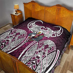 Manly Warringah Sea Eagles Rugby Quilt Polynesian Tribal Eagle Warrior Maroon Pattern