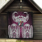 Manly Warringah Sea Eagles Rugby Quilt Polynesian Tribal Eagle Warrior Maroon Pattern