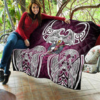 Manly Warringah Sea Eagles Rugby Quilt Polynesian Tribal Eagle Warrior Maroon Pattern