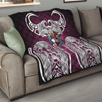 Manly Warringah Sea Eagles Rugby Quilt Polynesian Tribal Eagle Warrior Maroon Pattern
