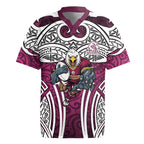 Manly Warringah Sea Eagles Rugby Rugby Jersey Polynesian Tribal Eagle Warrior Maroon Pattern