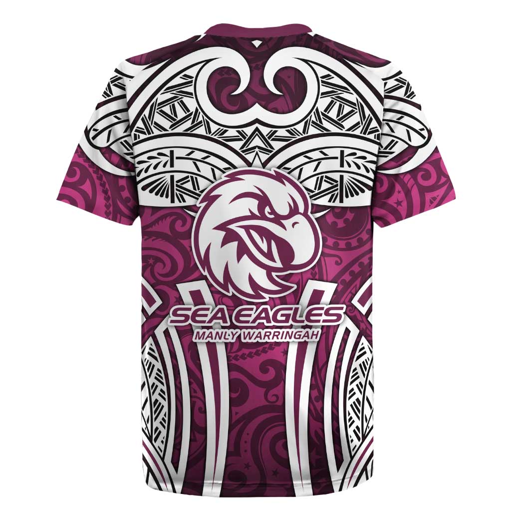 Manly Warringah Sea Eagles Rugby Rugby Jersey Polynesian Tribal Eagle Warrior Maroon Pattern