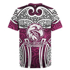 Manly Warringah Sea Eagles Rugby Rugby Jersey Polynesian Tribal Eagle Warrior Maroon Pattern