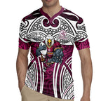 Manly Warringah Sea Eagles Rugby Rugby Jersey Polynesian Tribal Eagle Warrior Maroon Pattern