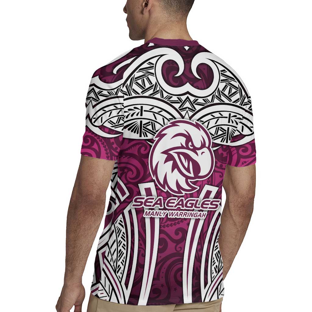 Manly Warringah Sea Eagles Rugby Rugby Jersey Polynesian Tribal Eagle Warrior Maroon Pattern