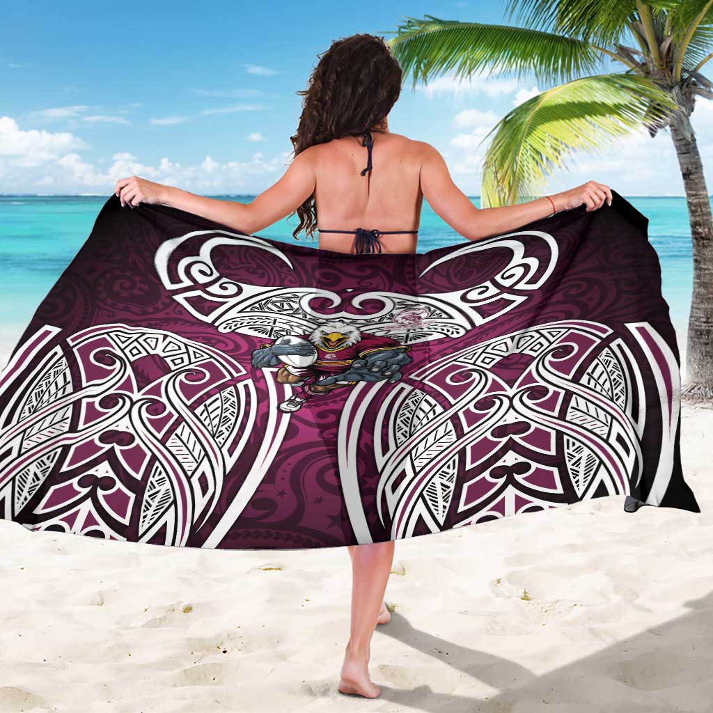 Manly Warringah Sea Eagles Rugby Sarong Polynesian Tribal Eagle Warrior Maroon Pattern