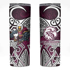Manly Warringah Sea Eagles Rugby Skinny Tumbler Polynesian Tribal Eagle Warrior Maroon Pattern