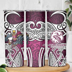 Manly Warringah Sea Eagles Rugby Skinny Tumbler Polynesian Tribal Eagle Warrior Maroon Pattern
