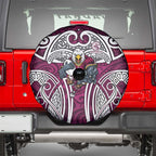 Manly Warringah Sea Eagles Rugby Spare Tire Cover Polynesian Tribal Eagle Warrior Maroon Pattern