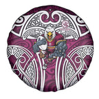 Manly Warringah Sea Eagles Rugby Spare Tire Cover Polynesian Tribal Eagle Warrior Maroon Pattern
