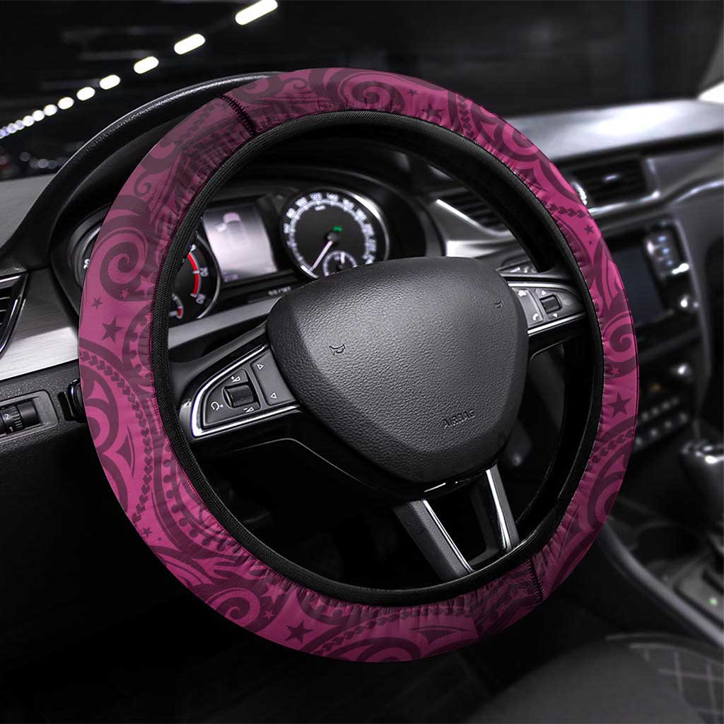 Manly Warringah Sea Eagles Rugby Steering Wheel Cover Polynesian Tribal Eagle Warrior Maroon Pattern