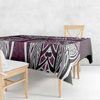 Manly Warringah Sea Eagles Rugby Tablecloth Polynesian Tribal Eagle Warrior Maroon Pattern