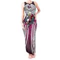 Manly Warringah Sea Eagles Rugby Tank Maxi Dress Polynesian Tribal Eagle Warrior Maroon Pattern