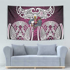 Manly Warringah Sea Eagles Rugby Tapestry Polynesian Tribal Eagle Warrior Maroon Pattern