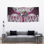 Manly Warringah Sea Eagles Rugby Tapestry Polynesian Tribal Eagle Warrior Maroon Pattern