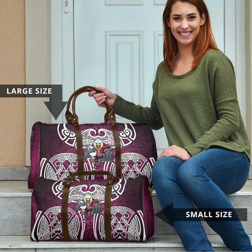 Manly Warringah Sea Eagles Rugby Travel Bag Polynesian Tribal Eagle Warrior Maroon Pattern