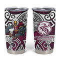 Manly Warringah Sea Eagles Rugby Tumbler Cup Polynesian Tribal Eagle Warrior Maroon Pattern