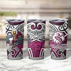 Manly Warringah Sea Eagles Rugby Tumbler Cup Polynesian Tribal Eagle Warrior Maroon Pattern