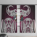 Manly Warringah Sea Eagles Rugby Window Curtain Polynesian Tribal Eagle Warrior Maroon Pattern