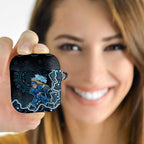 Adelaide Strikers Cricket Mascot AirPods Case Aboriginal Dot Art Blue And Black Tribal Pattern