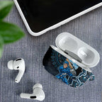 Adelaide Strikers Cricket Mascot AirPods Case Aboriginal Dot Art Blue And Black Tribal Pattern