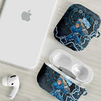 Adelaide Strikers Cricket Mascot AirPods Case Aboriginal Dot Art Blue And Black Tribal Pattern