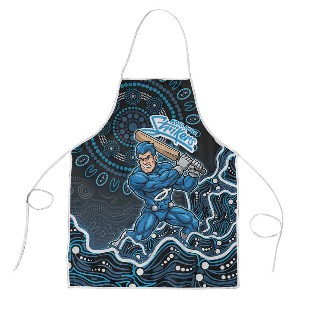 Adelaide Strikers Cricket Mascot Apron Aboriginal Dot Art Blue And Black Tribal Pattern