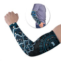 Adelaide Strikers Cricket Mascot Arm Sleeves Aboriginal Dot Art Blue And Black Tribal Pattern