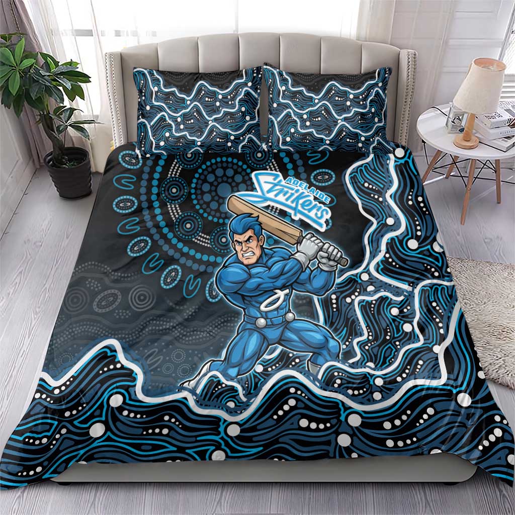 Adelaide Strikers Cricket Mascot Bedding Set Aboriginal Dot Art Blue And Black Tribal Pattern