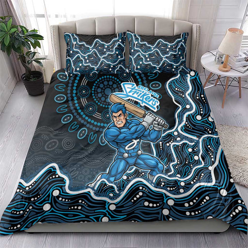 Adelaide Strikers Cricket Mascot Bedding Set Aboriginal Dot Art Blue And Black Tribal Pattern