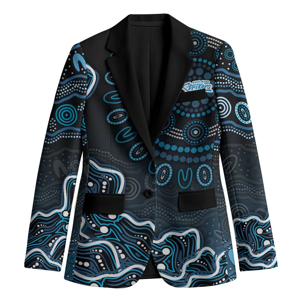 Adelaide Strikers Cricket Mascot Blazer Aboriginal Dot Art Blue And Black Tribal Pattern
