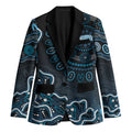 Adelaide Strikers Cricket Mascot Blazer Aboriginal Dot Art Blue And Black Tribal Pattern