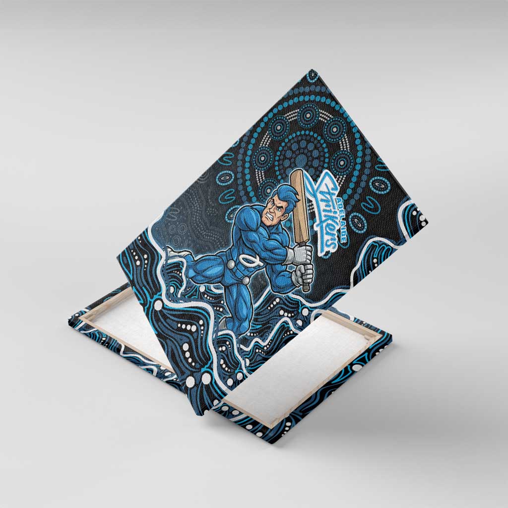 Adelaide Strikers Cricket Mascot Canvas Wall Art Aboriginal Dot Art Blue And Black Tribal Pattern