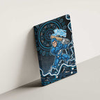 Adelaide Strikers Cricket Mascot Canvas Wall Art Aboriginal Dot Art Blue And Black Tribal Pattern