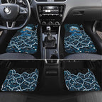 Adelaide Strikers Cricket Mascot Car Mats Aboriginal Dot Art Blue And Black Tribal Pattern