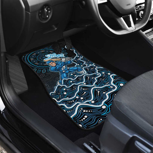 Adelaide Strikers Cricket Mascot Car Mats Aboriginal Dot Art Blue And Black Tribal Pattern