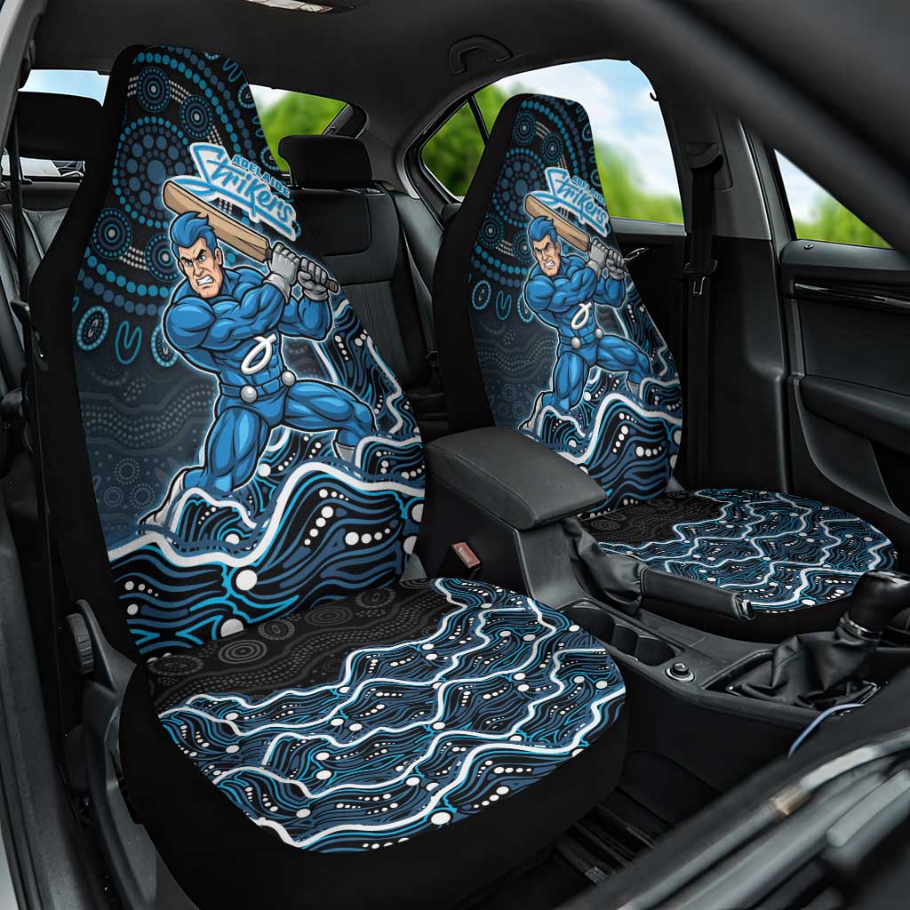 Adelaide Strikers Cricket Mascot Car Seat Cover Aboriginal Dot Art Blue And Black Tribal Pattern