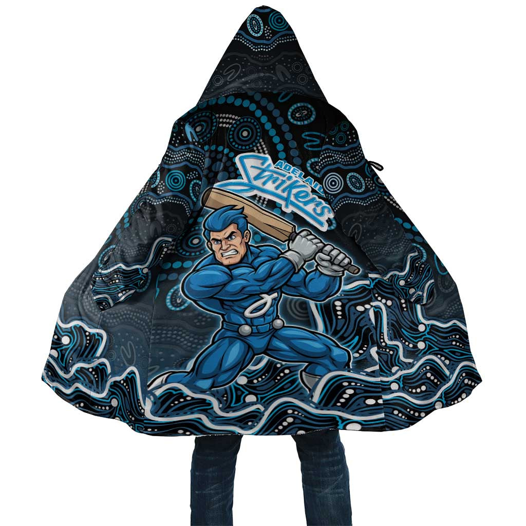 Adelaide Strikers Cricket Mascot Cloak Aboriginal Dot Art Blue And Black Tribal Pattern