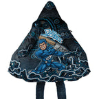 Adelaide Strikers Cricket Mascot Cloak Aboriginal Dot Art Blue And Black Tribal Pattern