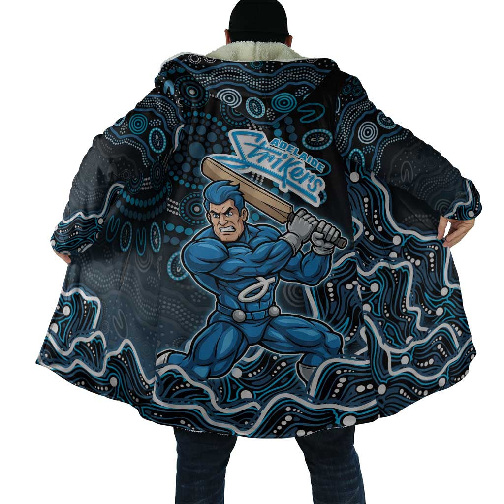 Adelaide Strikers Cricket Mascot Cloak Aboriginal Dot Art Blue And Black Tribal Pattern