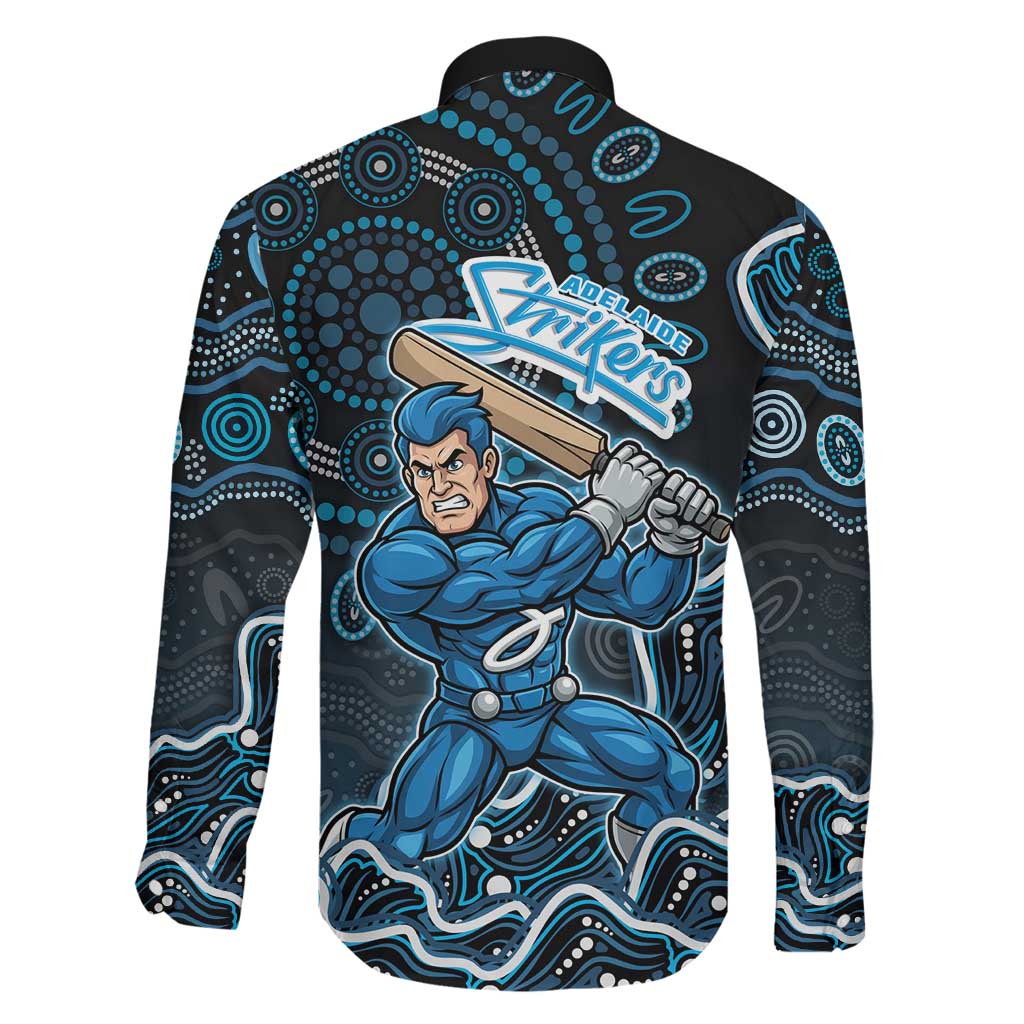 Adelaide Strikers Cricket Mascot Family Matching Off Shoulder Maxi Dress and Hawaiian Shirt Aboriginal Dot Art Blue And Black Tribal Pattern