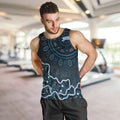 Adelaide Strikers Cricket Mascot Men Tank Top Aboriginal Dot Art Blue And Black Tribal Pattern