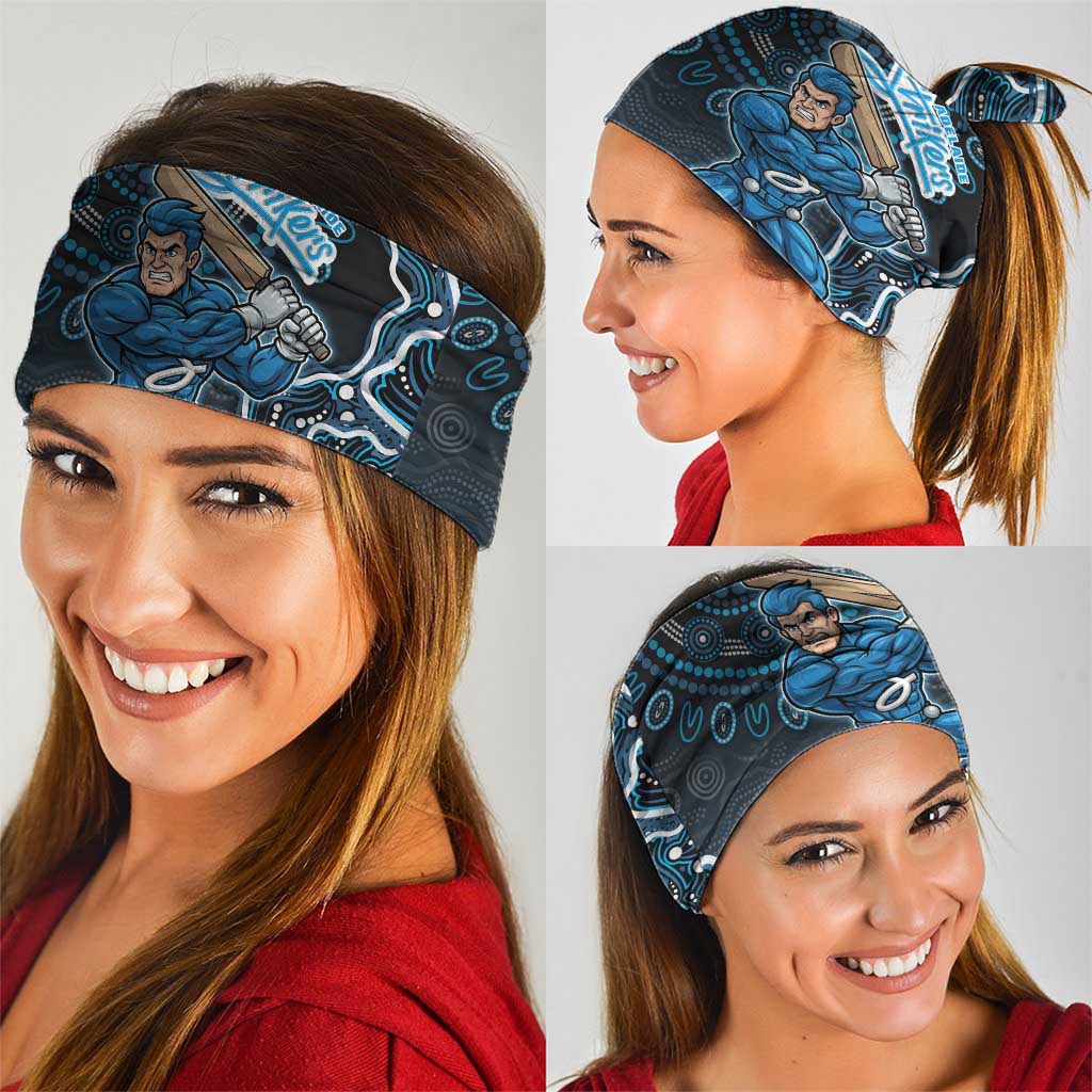 Adelaide Strikers Cricket Mascot Neck Gaiter Aboriginal Dot Art Blue And Black Tribal Pattern