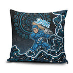 Adelaide Strikers Cricket Mascot Pillow Cover Aboriginal Dot Art Blue And Black Tribal Pattern
