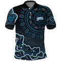 Adelaide Strikers Cricket Mascot Polo Shirt Aboriginal Dot Art Blue And Black Tribal Pattern