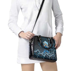 Adelaide Strikers Cricket Mascot Shoulder Handbag Aboriginal Dot Art Blue And Black Tribal Pattern