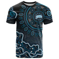 Adelaide Strikers Cricket Mascot T Shirt Aboriginal Dot Art Blue And Black Tribal Pattern