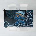 Adelaide Strikers Cricket Mascot Tablecloth Aboriginal Dot Art Blue And Black Tribal Pattern