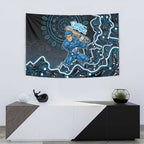 Adelaide Strikers Cricket Mascot Tapestry Aboriginal Dot Art Blue And Black Tribal Pattern